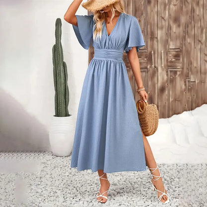 Vestido largo plisasdo